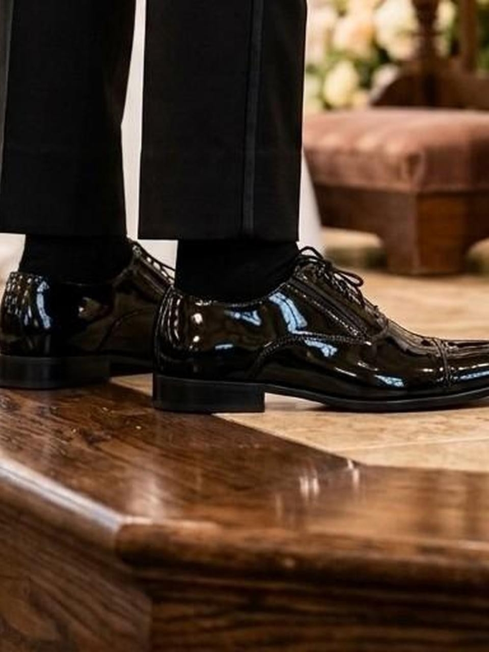Kenneth Cole Black Patent Leather Dress Oxfords